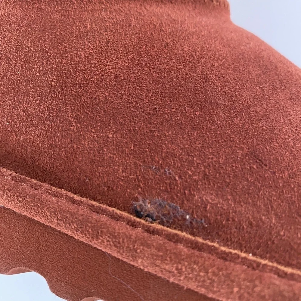 BearPaw Willow suede & tie detail boots, Sz. 7